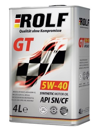 synthetic motor oil Rolf GT 5W-40 SN / CF 4l metal