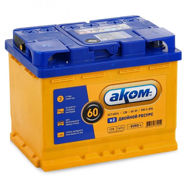battery 60 EFB euro with extended life akom  
