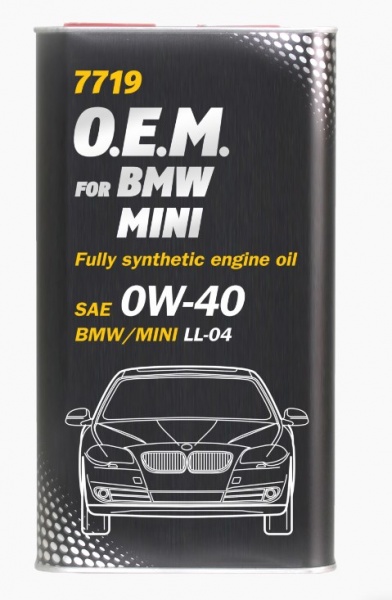 synthetic motor oil 0W40 4L BMW mini metal