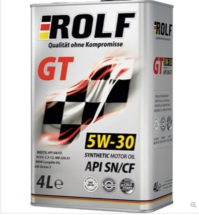 syntetic eazy -flowing motor oil Rolf GT 5W-30 SN / CF 4l 